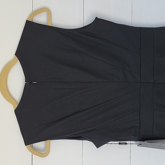 Paige Black Label Kingly Dress Size 10 Black With Subtle Silver Sparkles. - Picture 5 of 16